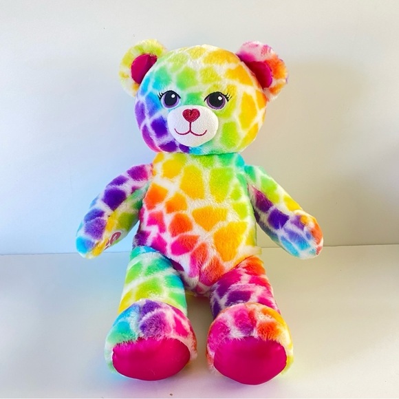 Build-A-Bear Rainbow Safari Wild Style Animal Print 2018 Plush Stuffed BAB 16" - Picture 2 of 13